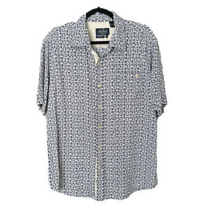 NAT NAST Luxury Originals Silk Shirt American Fit Classic Camp, Size Large